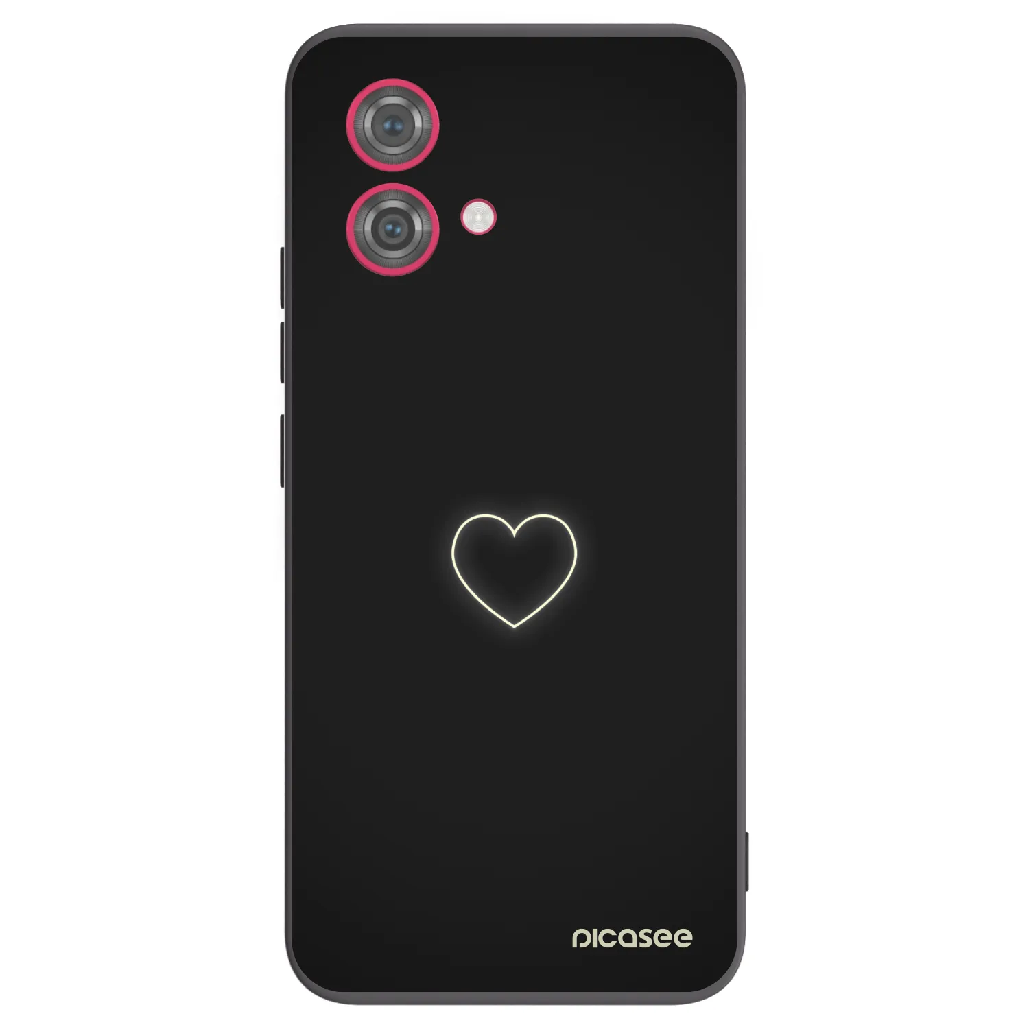 Picasee Motorola Moto G84 5G Hülle - Schwarzes Silikon - Heart