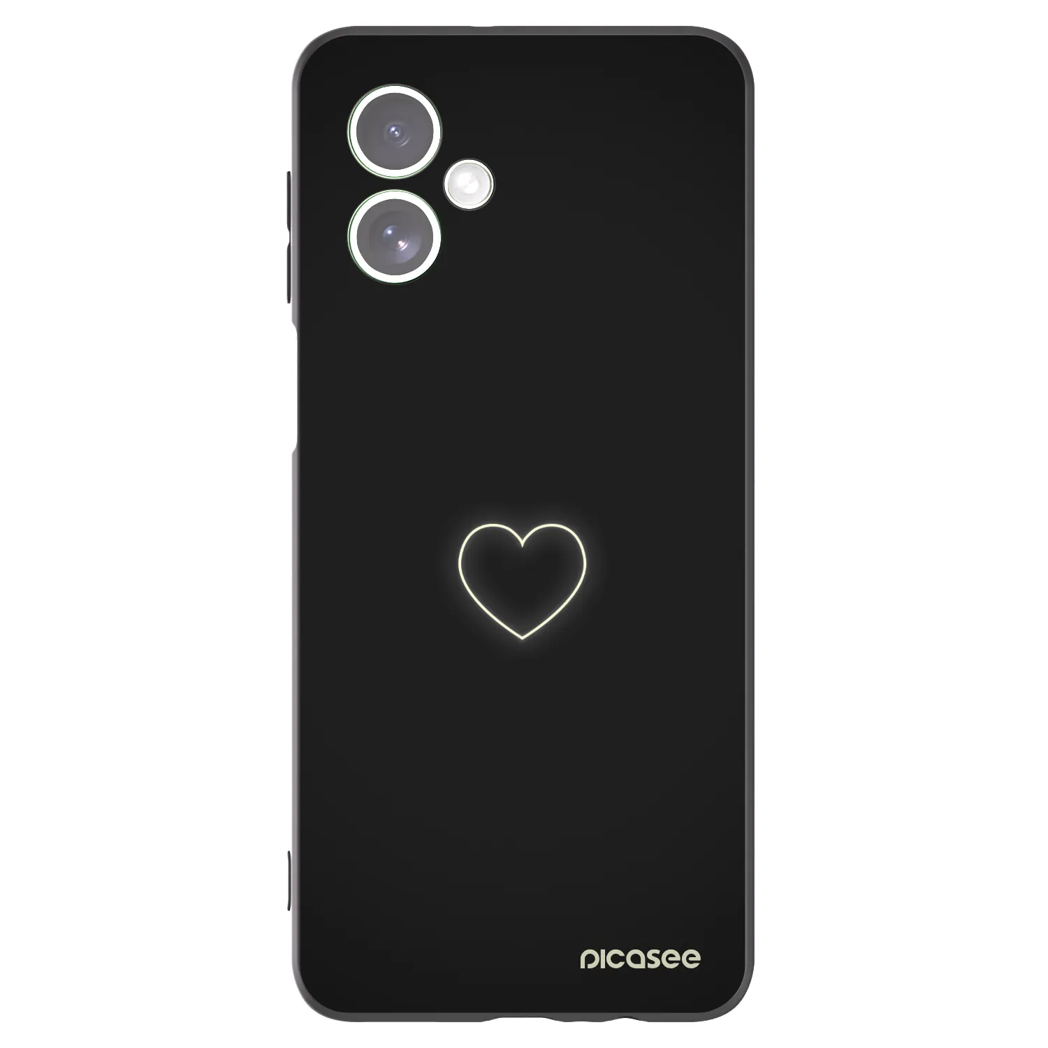 Picasee Motorola Moto G54 5G Hülle - Schwarzes Silikon - Heart