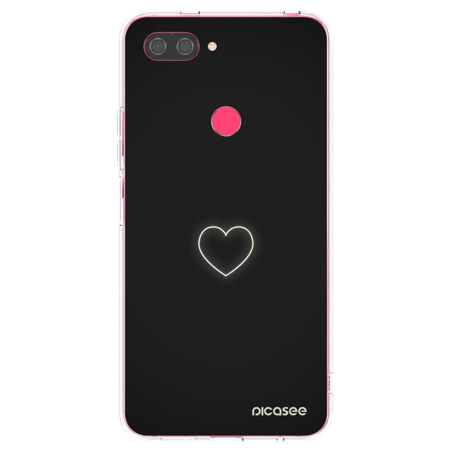 Picasee Xiaomi Mi 8 Lite Hülle - Transparentes Silikon - Heart