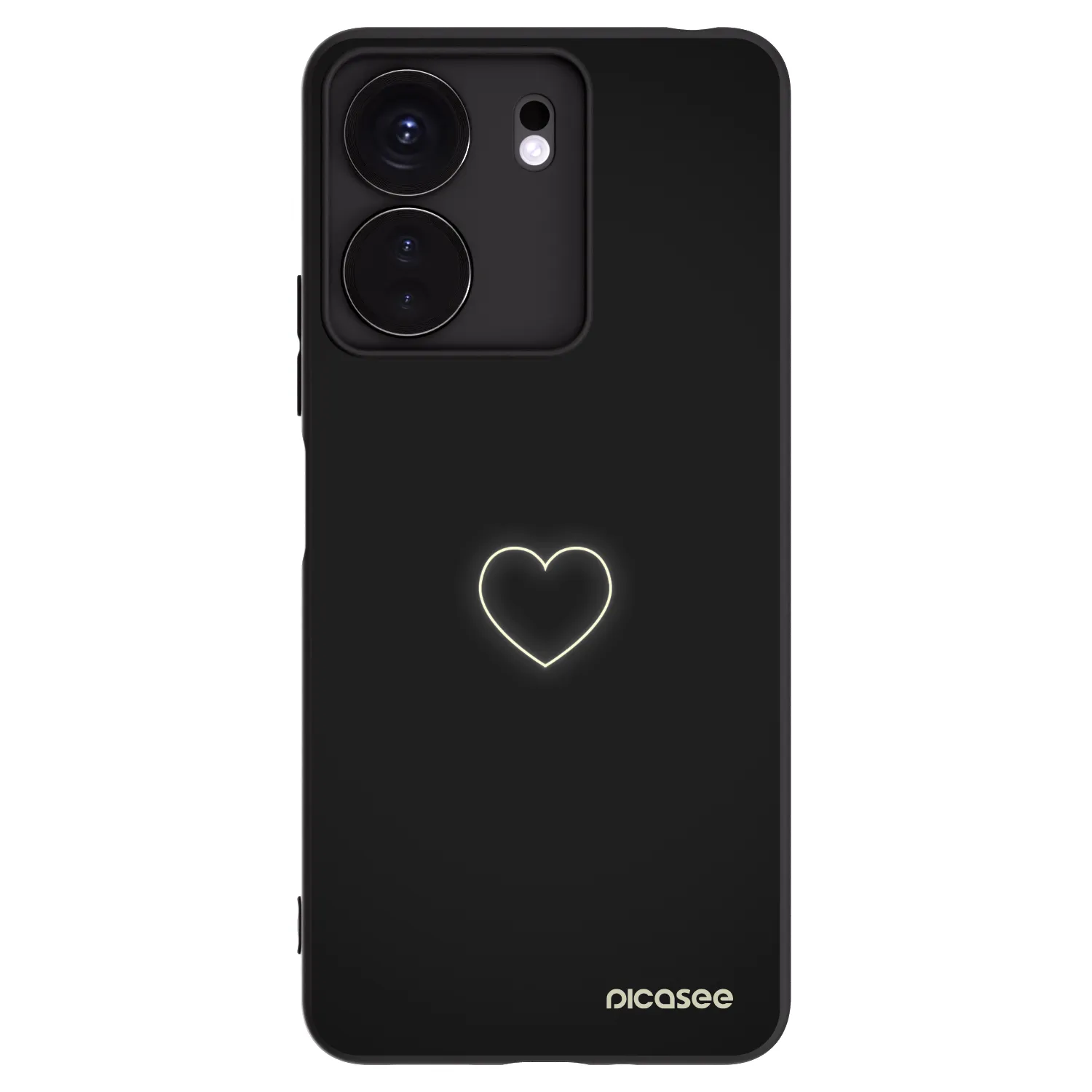 Picasee Xiaomi Redmi 13C 4G Hülle - Schwarzes Silikon - Heart