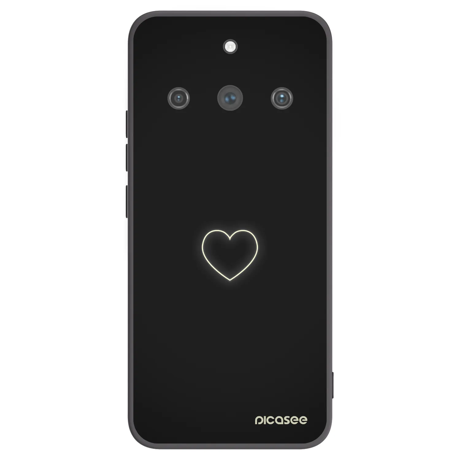 Picasee Realme 11 Pro+ Hülle - Schwarzes Silikon - Heart