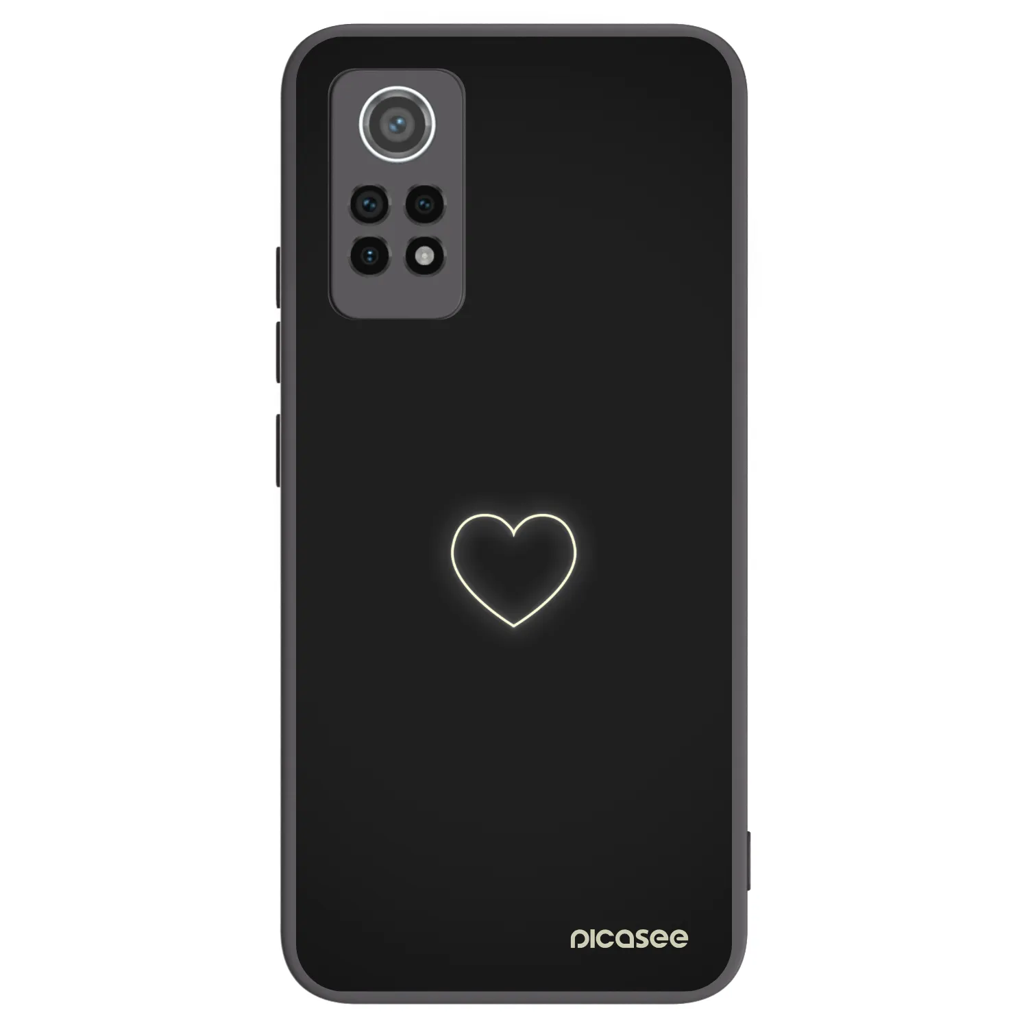 Picasee Xiaomi Redmi Note 12 Pro 4G Hülle - Schwarzes Silikon - Heart