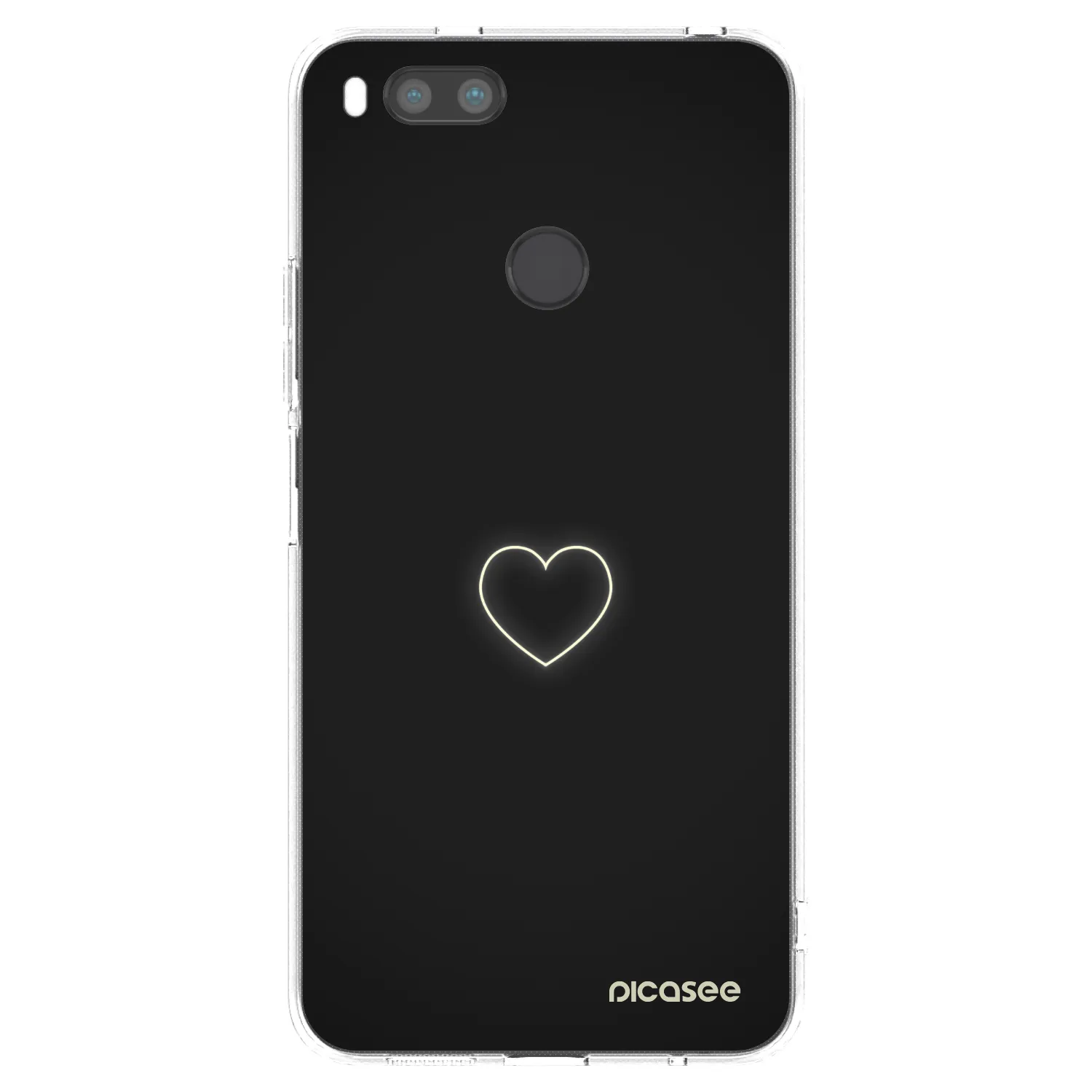 Picasee Xiaomi Mi A1 Global Hülle - Transparentes Silikon - Heart