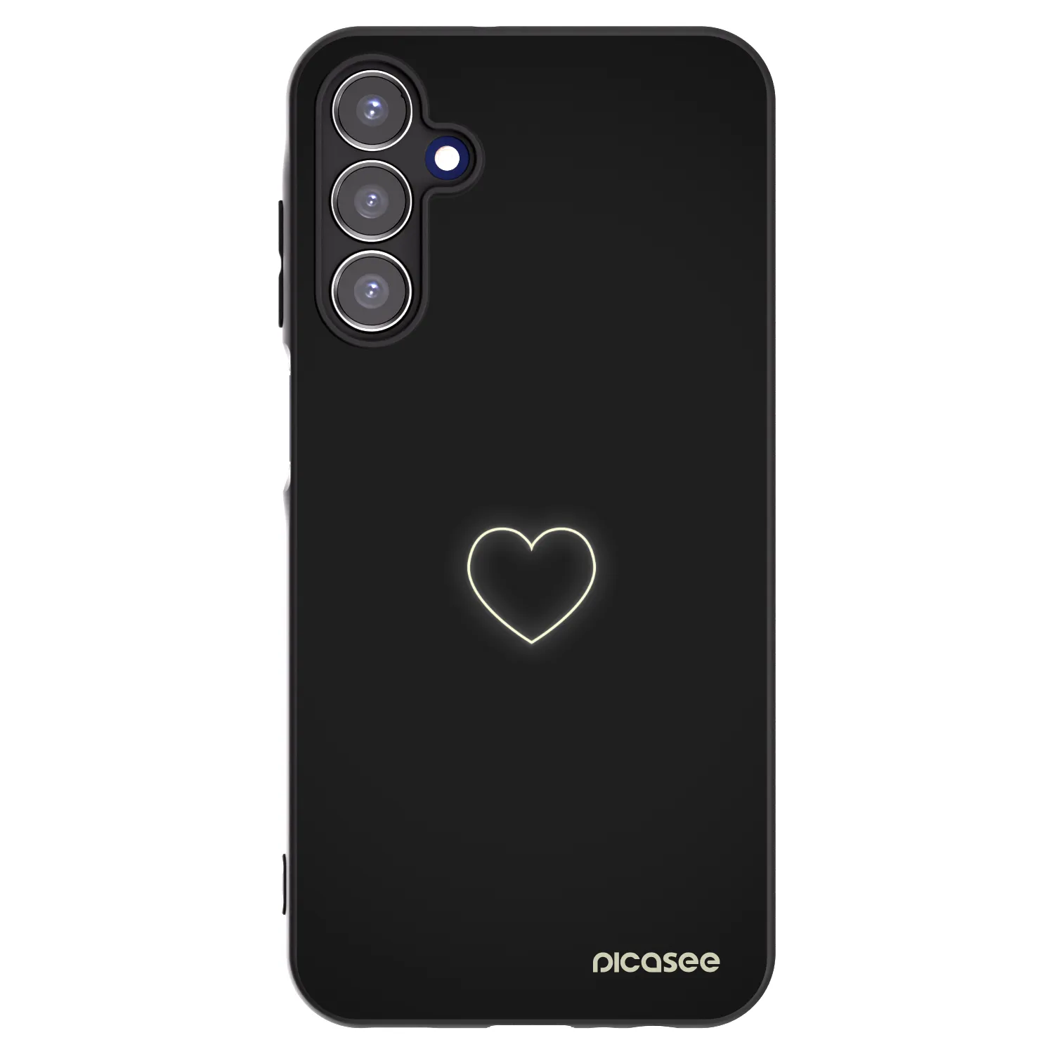 Picasee Samsung Galaxy A15 A156B 5G Hülle - Schwarzes Silikon - Heart