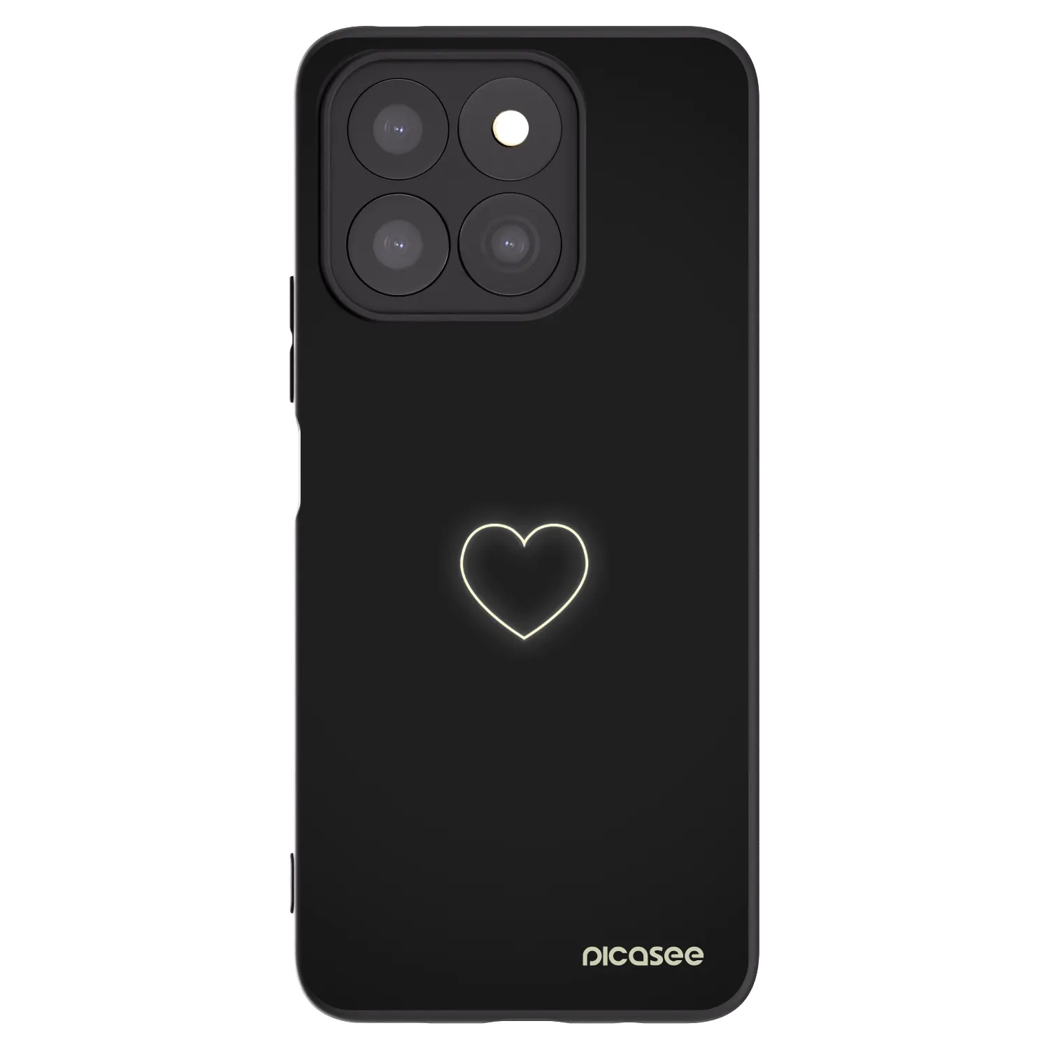 Picasee Honor X8b Hülle - Schwarzes Silikon - Heart
