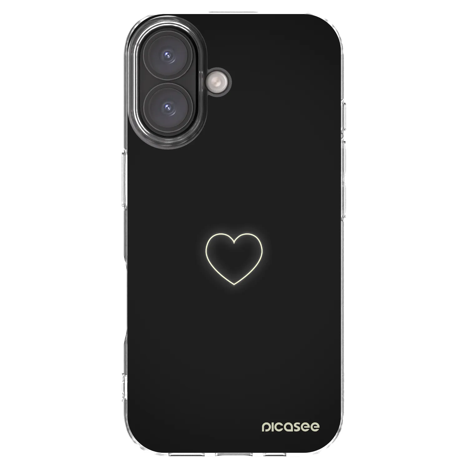 Picasee Apple iPhone 16 Hülle - Transparentes Silikon - Heart