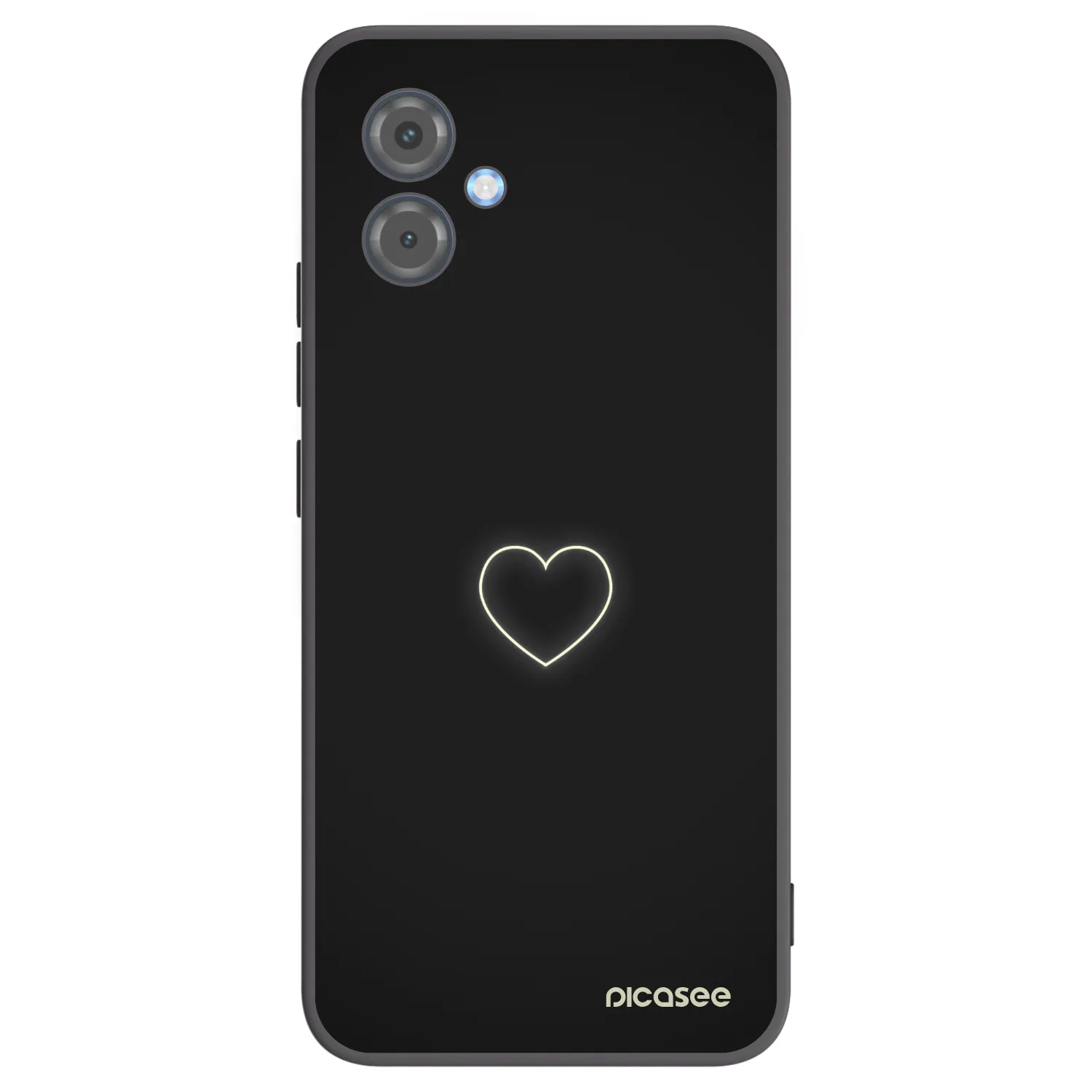 Picasee Motorola Moto G14 Hülle - Schwarzes Silikon - Heart