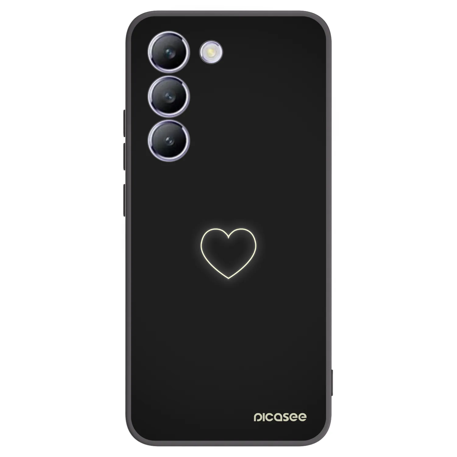 Picasee Vivo V40 SE 5G Hülle - Schwarzes Silikon - Heart