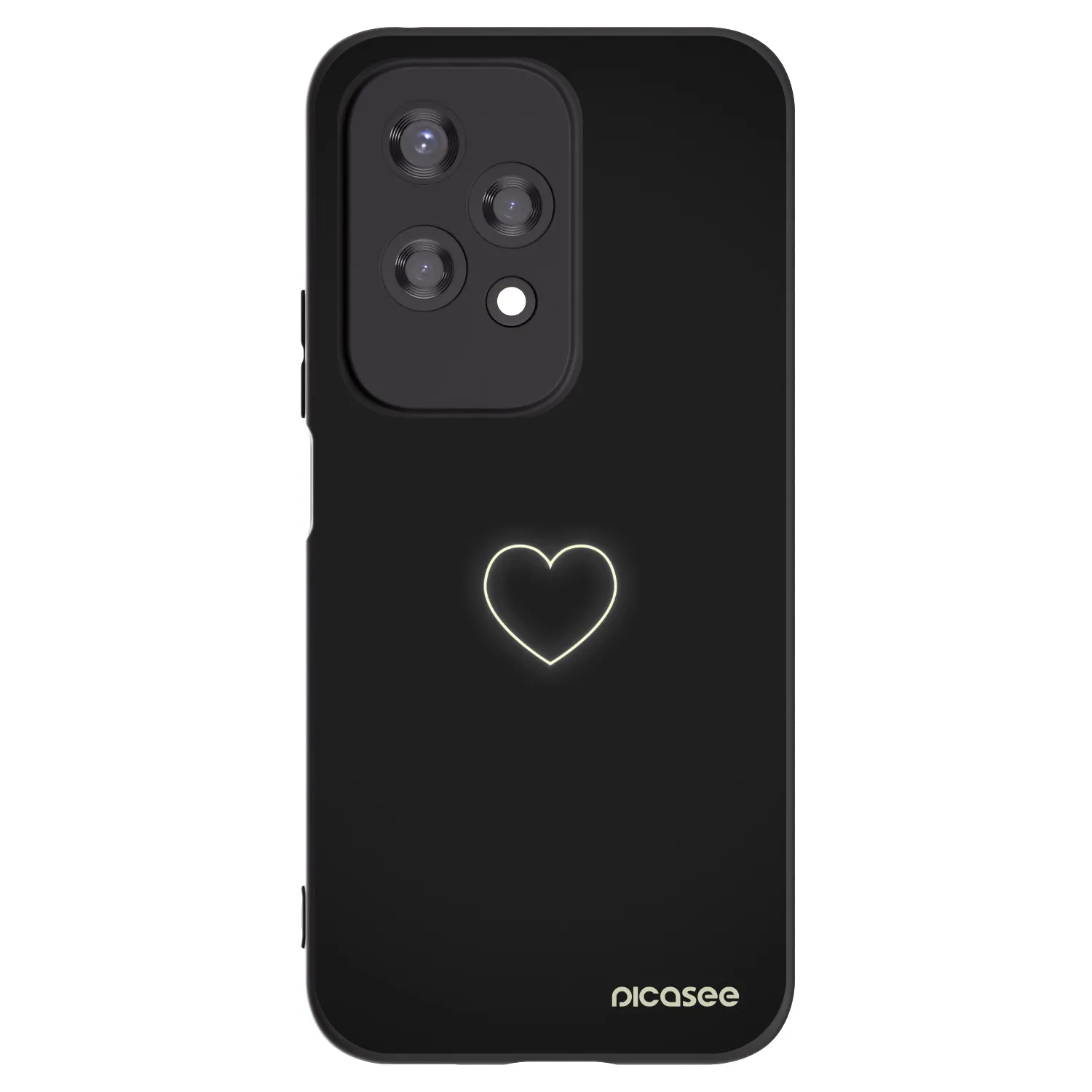 Picasee Honor 200 Lite Hülle - Schwarzes Silikon - Heart