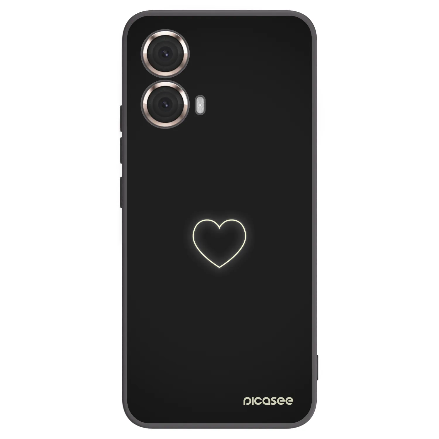 Picasee Motorola Moto G85 Hülle - Schwarzes Silikon - Heart