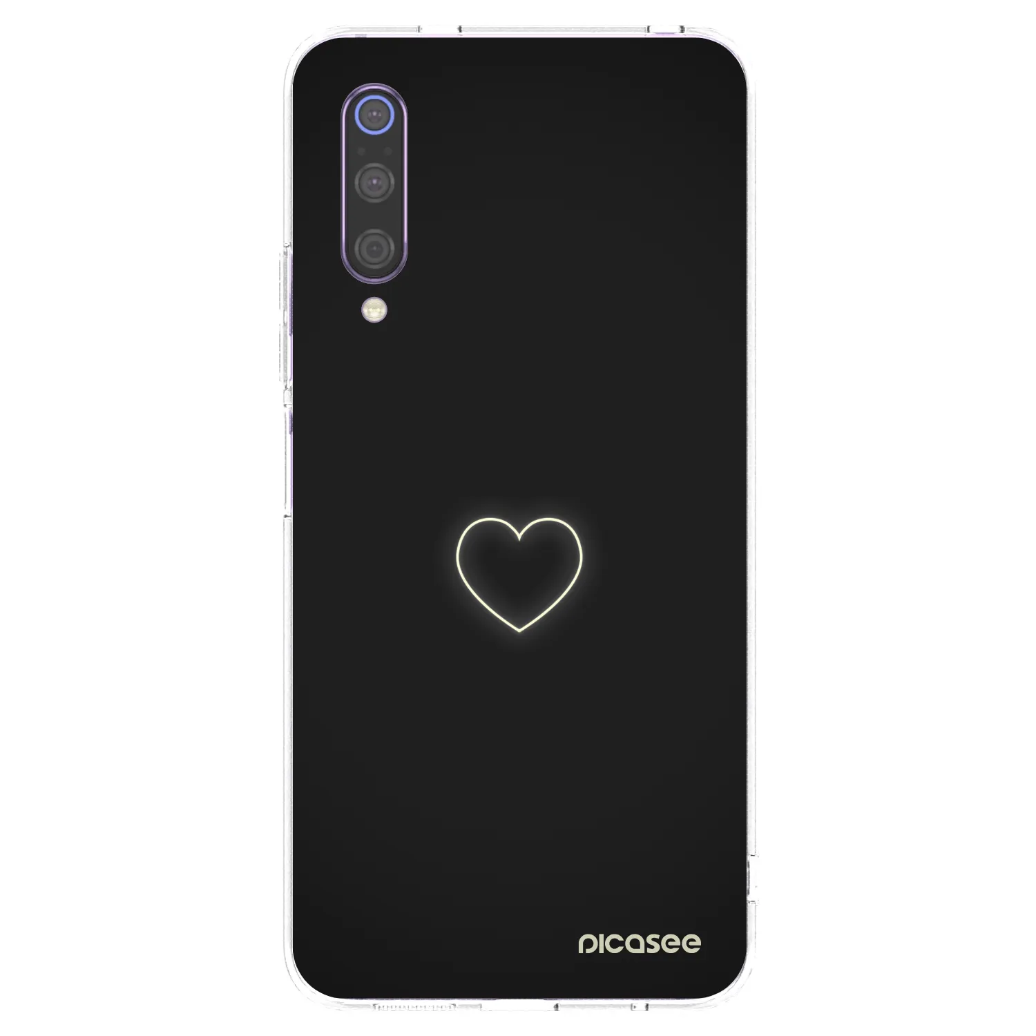 Picasee Xiaomi Mi 9 Hülle - Transparentes Silikon - Heart
