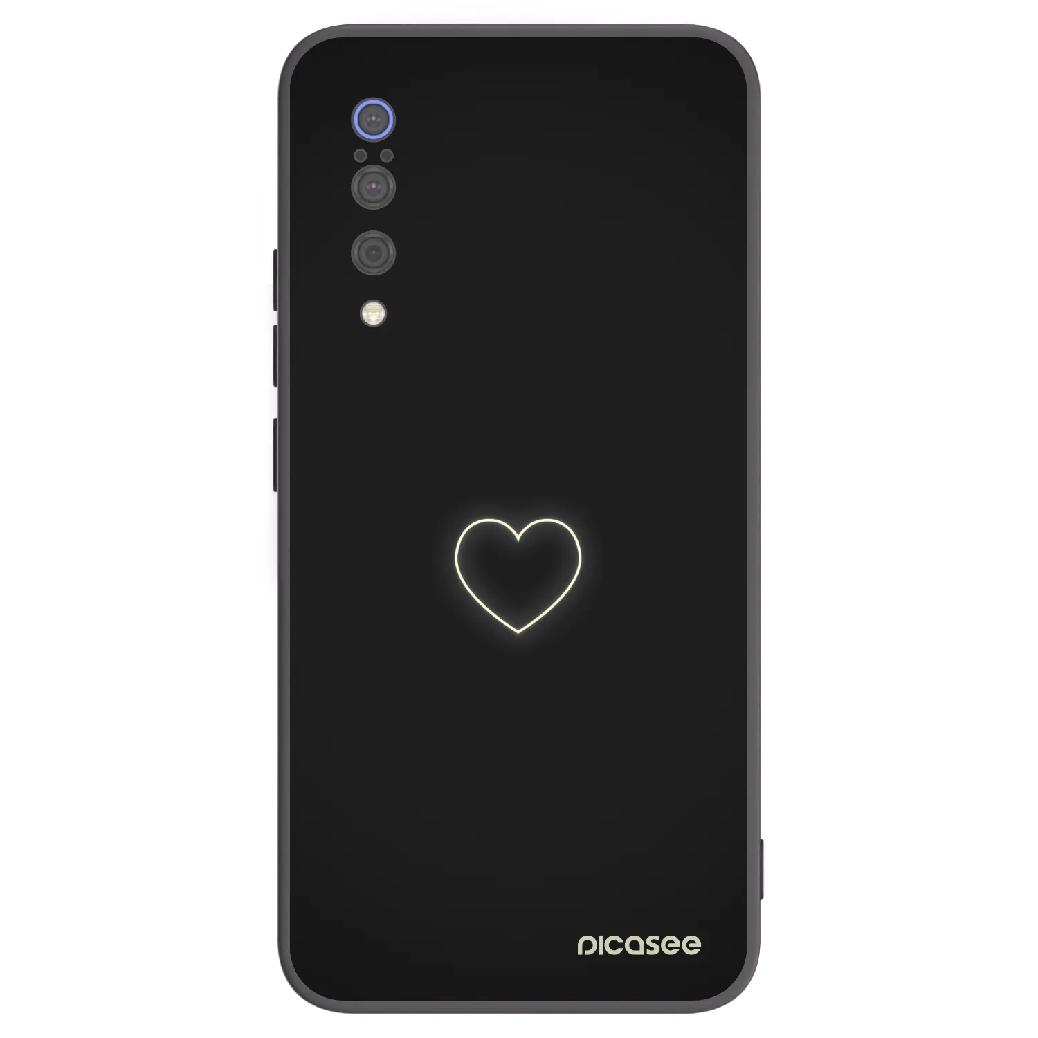 Picasee Xiaomi Mi 9 Hülle - Schwarzes Silikon - Heart