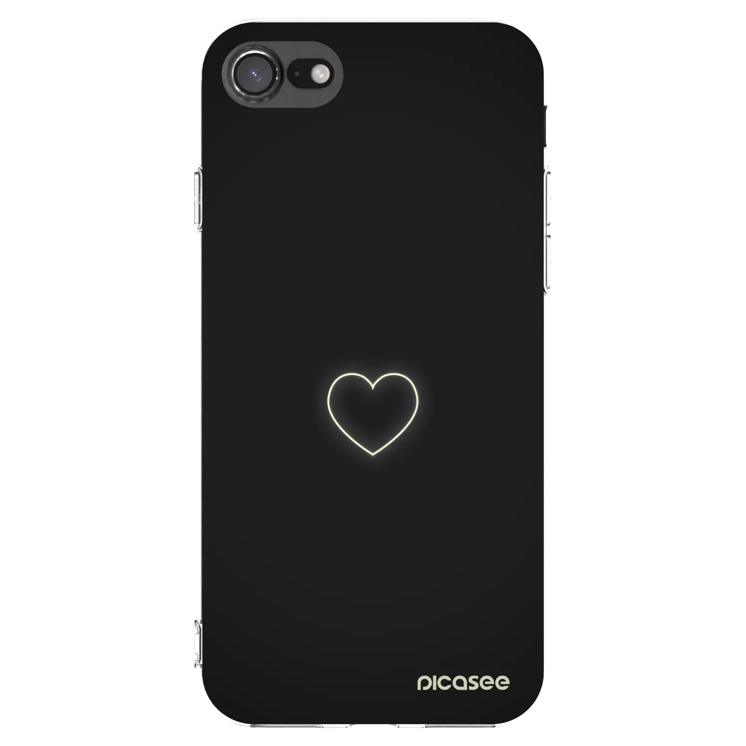 Picasee Apple iPhone 7 Hülle - Transparentes Silikon - Heart