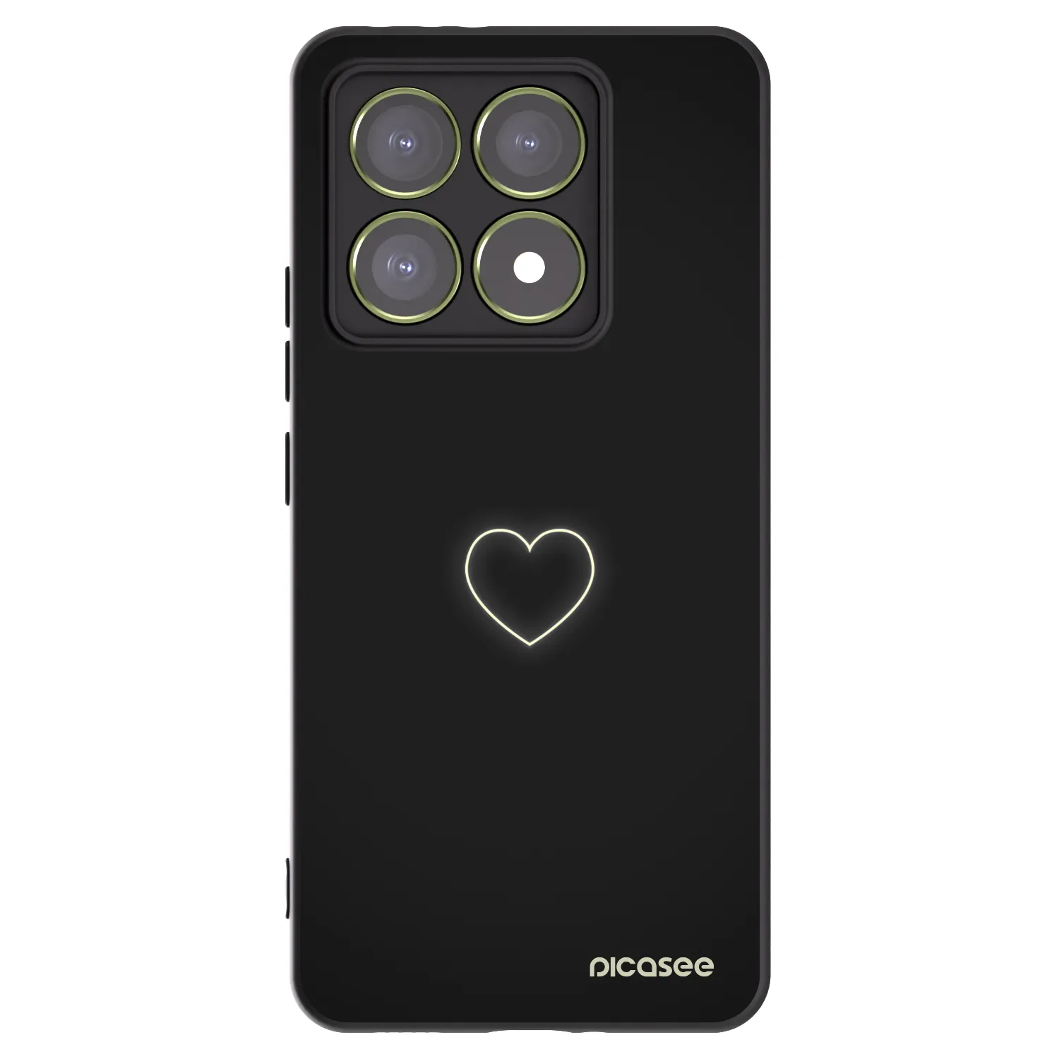 Picasee Xiaomi 14T Hülle - Schwarzes Silikon - Heart