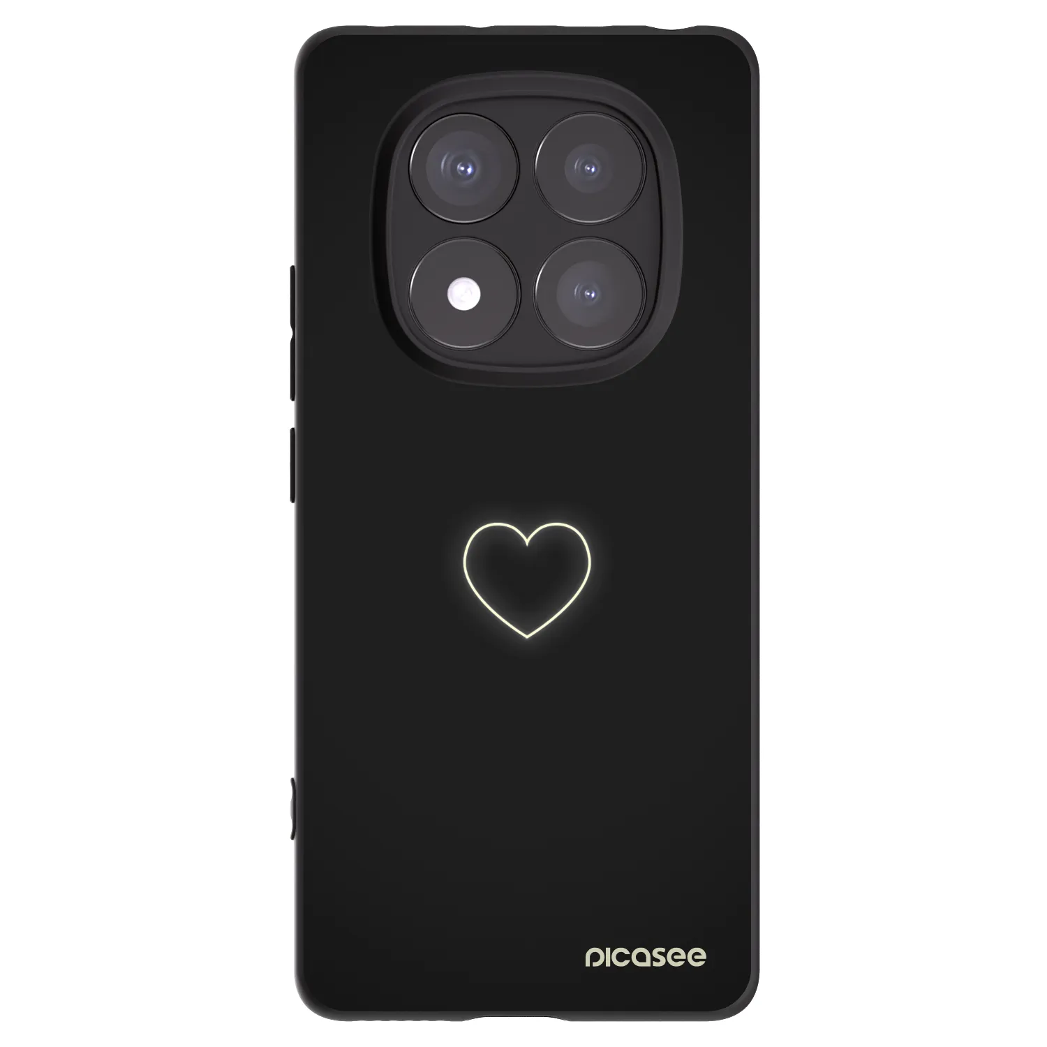 Picasee Xiaomi Redmi Note 14 Pro+ 5G Hülle - Schwarzes Silikon - Heart