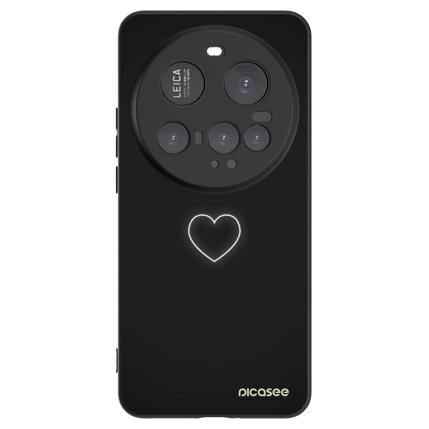 Picasee Xiaomi 15 Ultra Hülle - Schwarzes Silikon - Heart