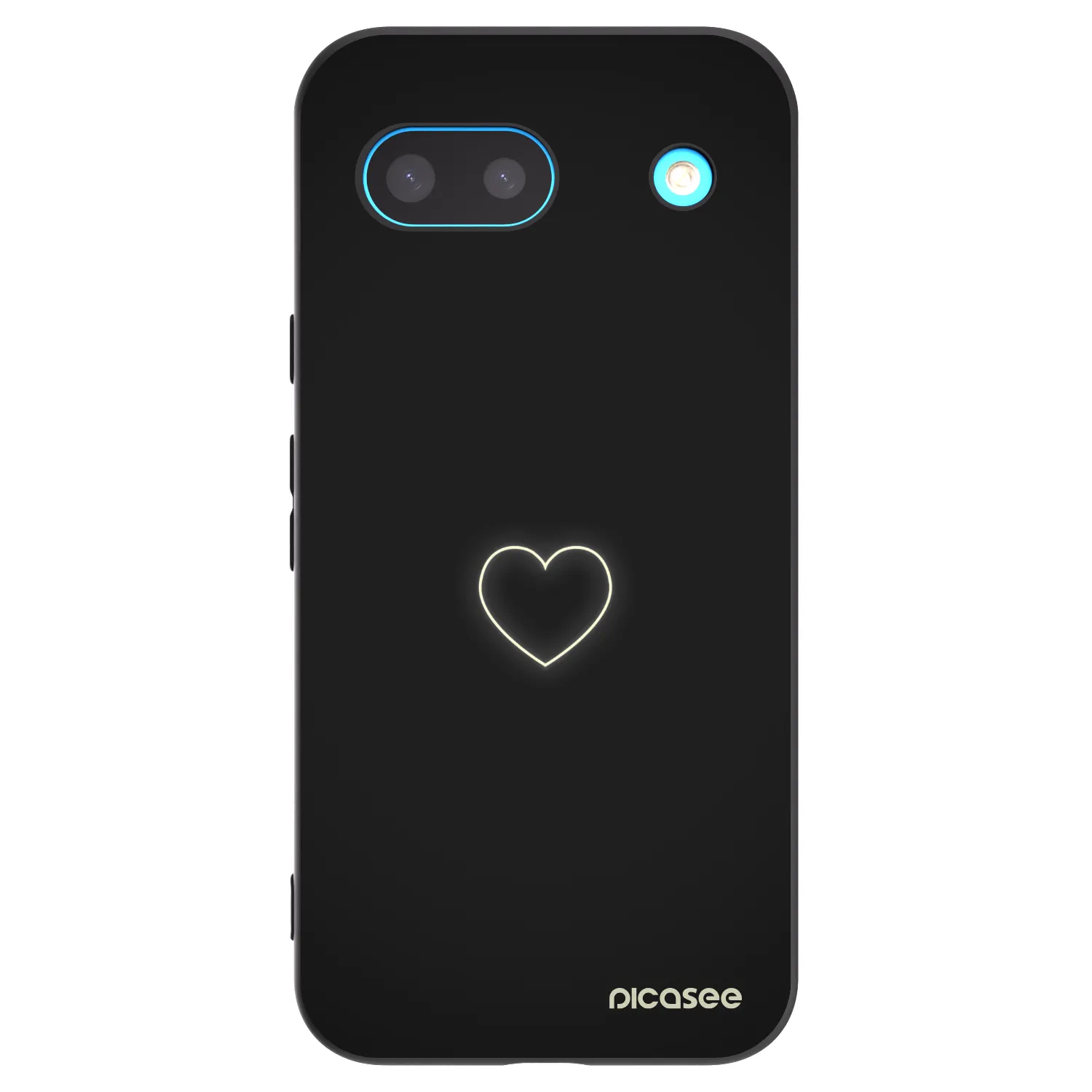 Picasee Google Pixel 8a Hülle - Schwarzes Silikon - Heart