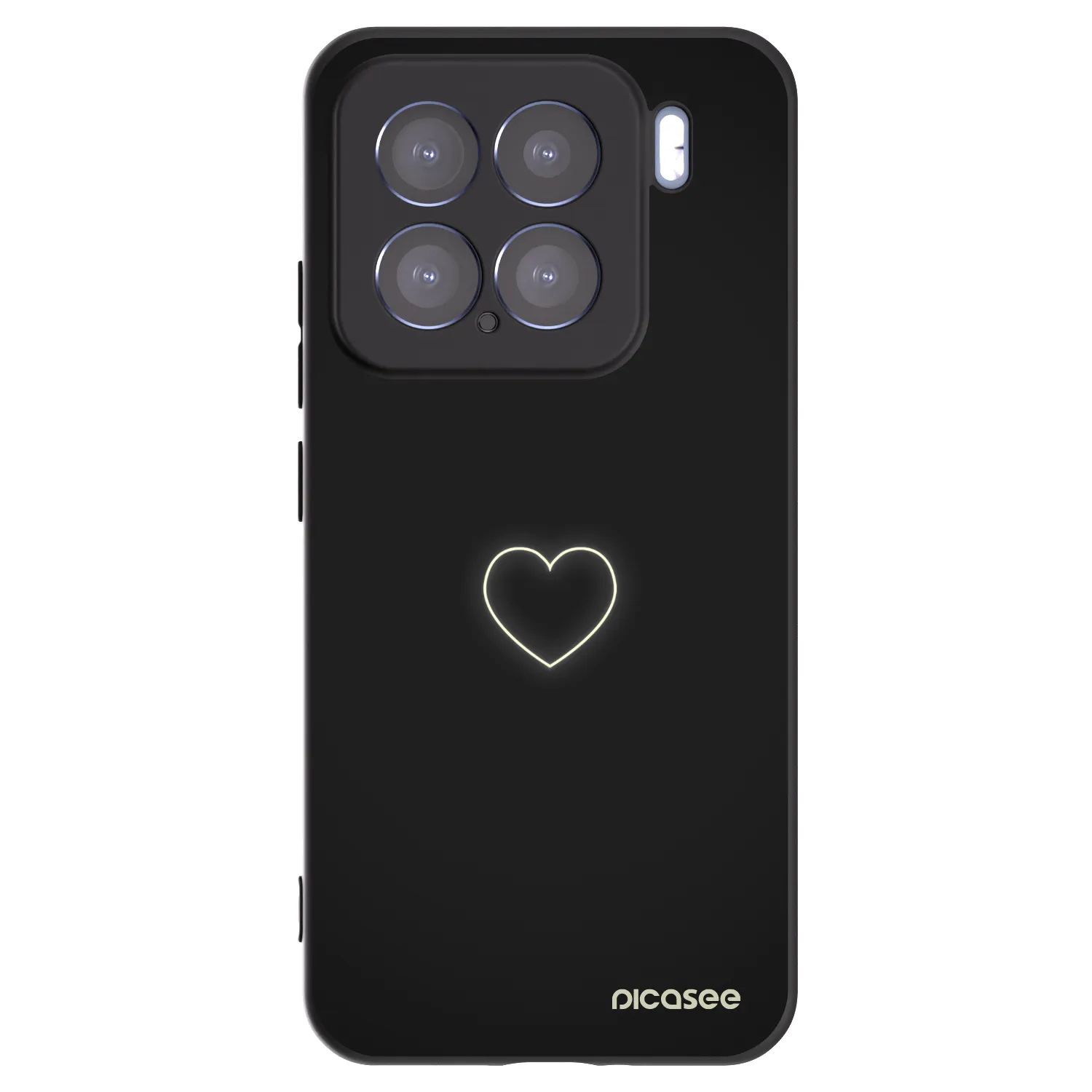 Picasee Xiaomi 15 Hülle - Schwarzes Silikon - Heart