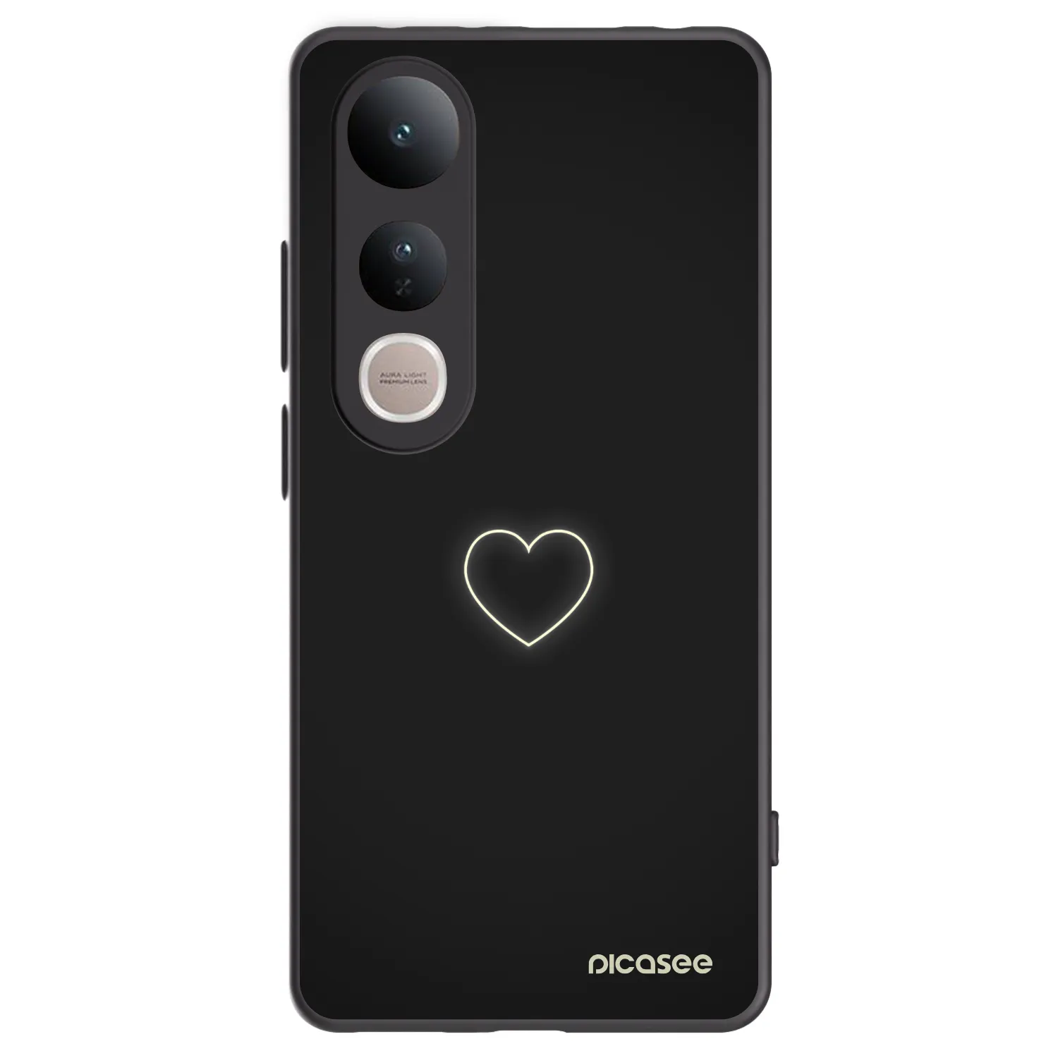 Picasee Vivo V50 Lite 5G Hülle - Schwarzes Silikon - Heart