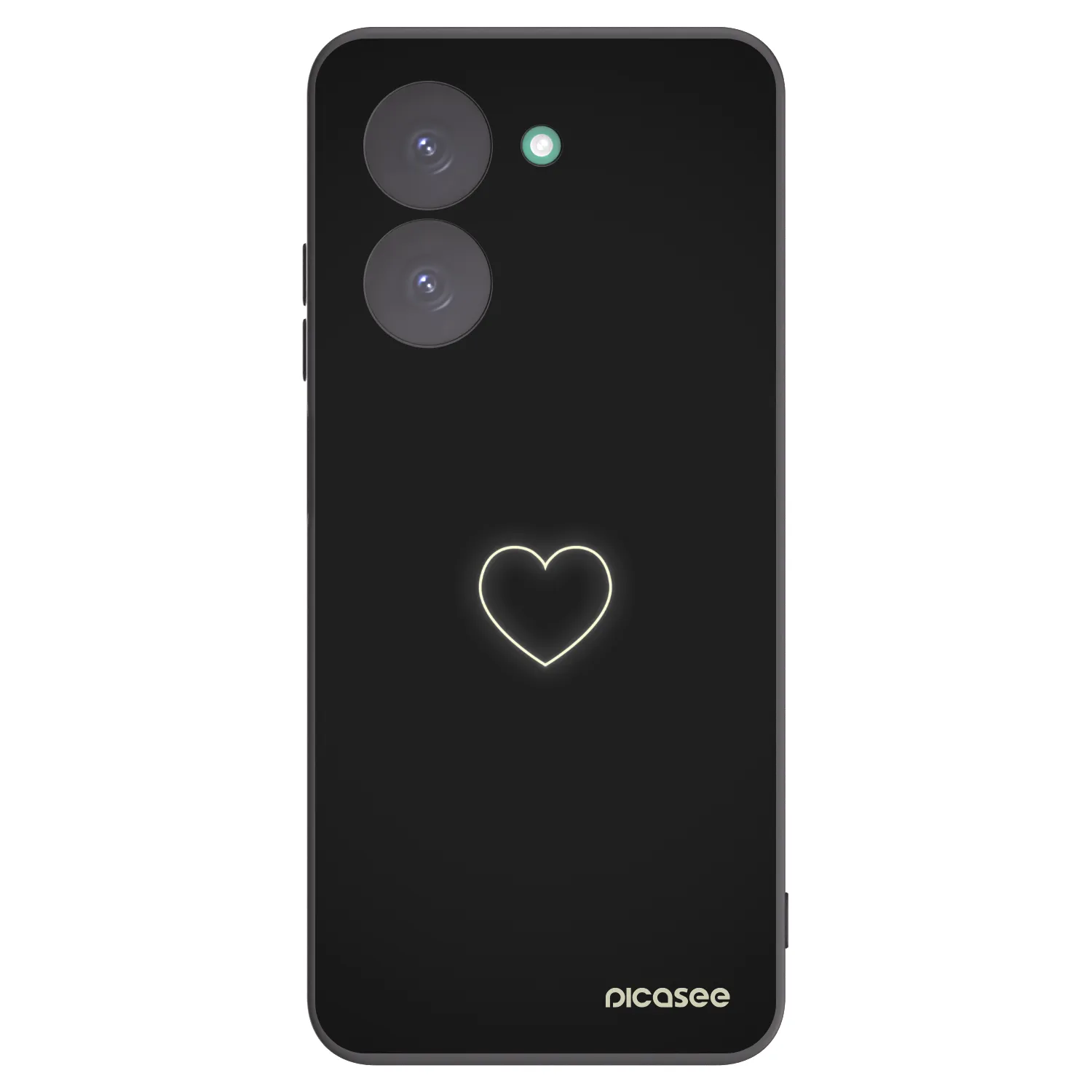 Picasee Xiaomi Redmi A5 Hülle - Schwarzes Silikon - Heart