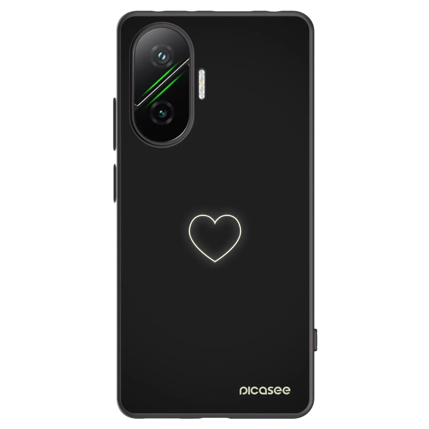 Picasee Xiaomi Poco F7 5G Hülle - Schwarzes Silikon - Heart