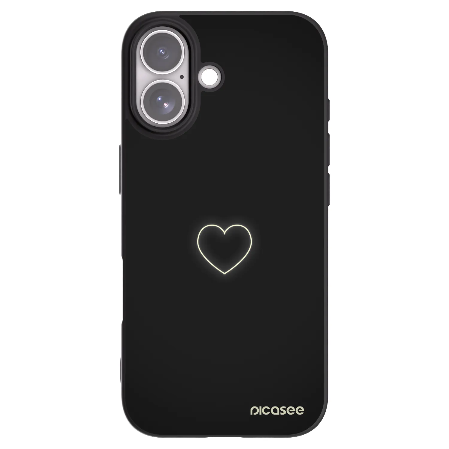 Picasee Apple iPhone 17 Hülle - Schwarzes Silikon - Heart