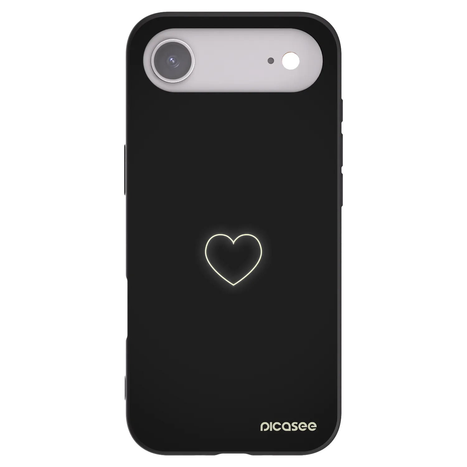 Picasee Apple iPhone Air Hülle - Schwarzes Silikon - Heart