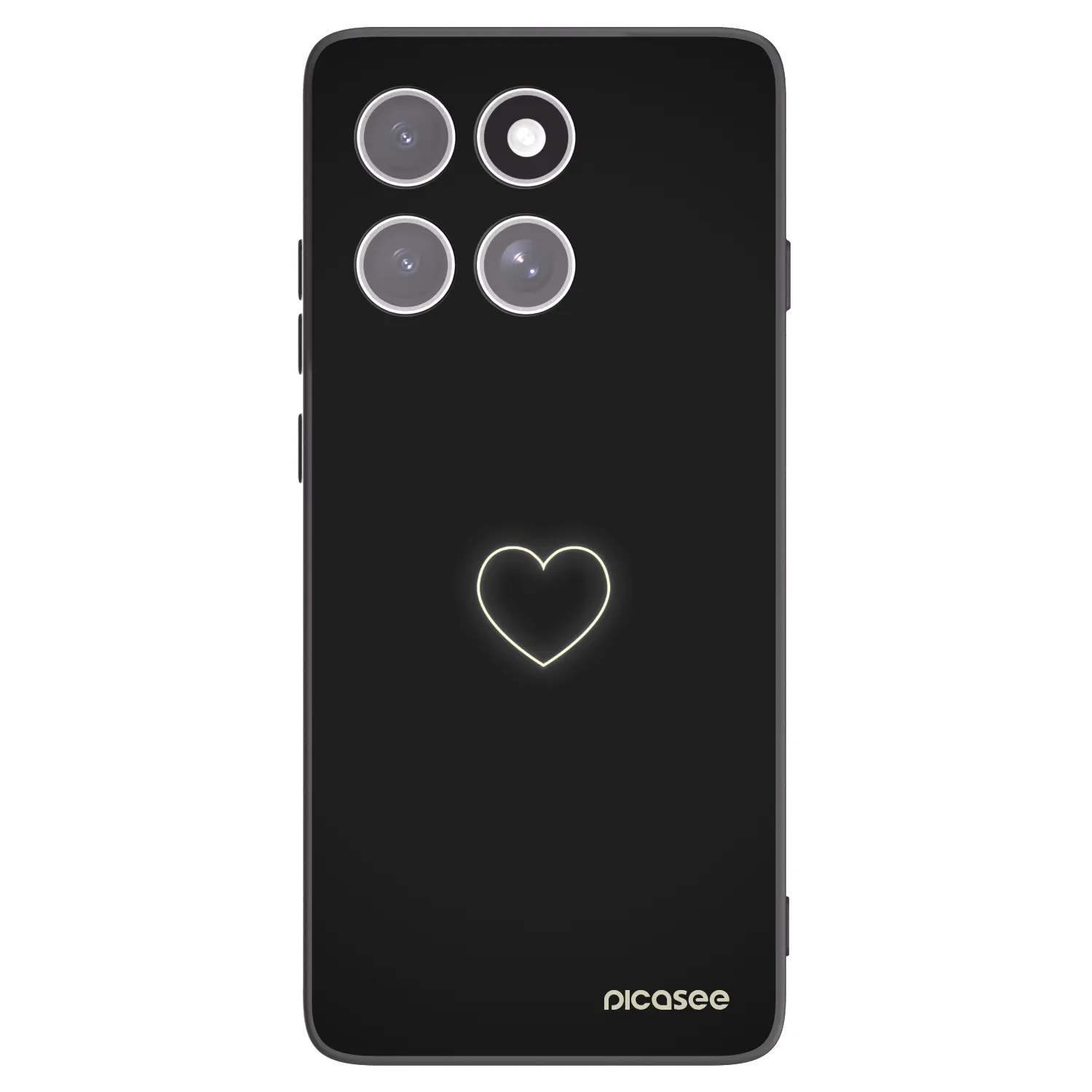 Picasee Motorola Edge 60 Fusion Hülle - Schwarzes Silikon - Heart