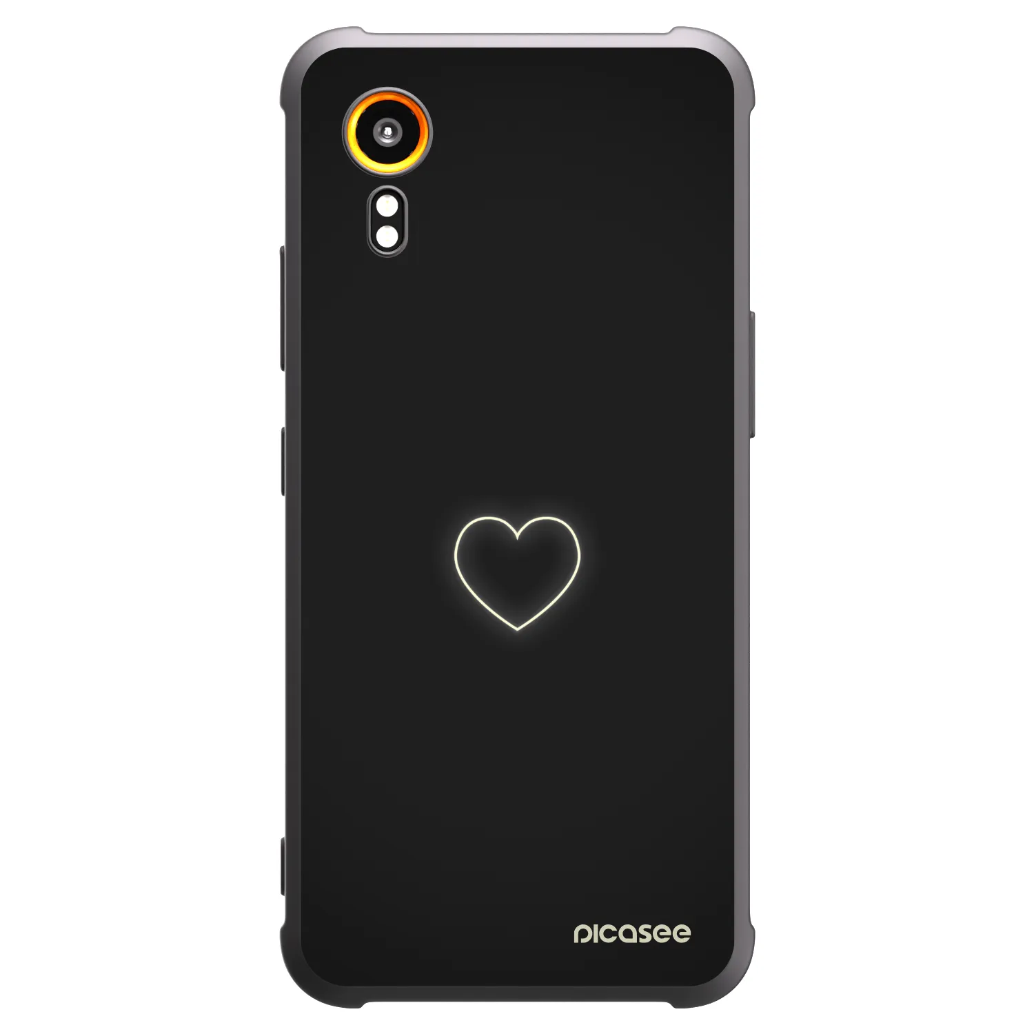 Picasee Samsung Galaxy Xcover 7 Hülle - Schwarzes Silikon - Heart