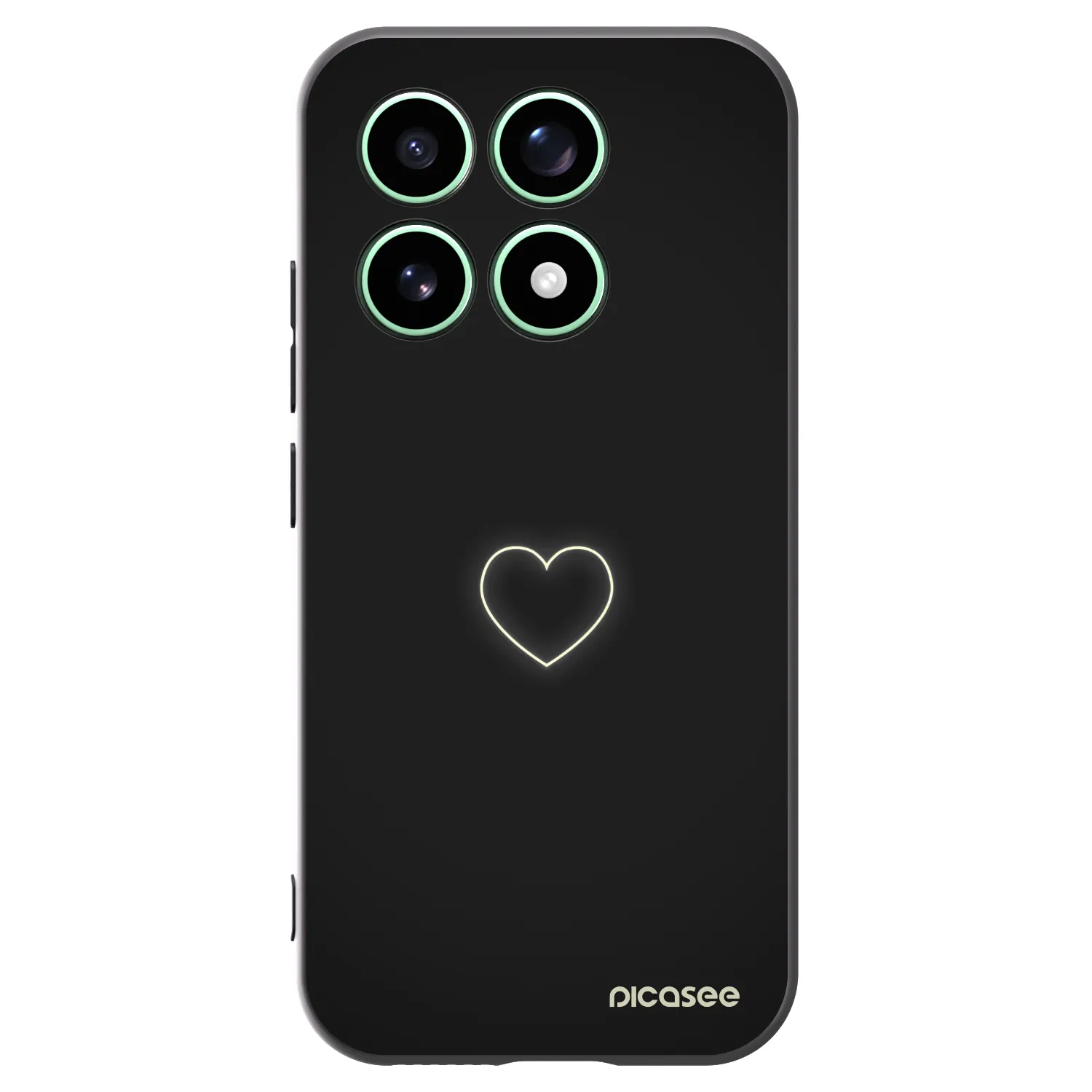 Picasee Xiaomi 17 Hülle - Schwarzes Silikon - Heart