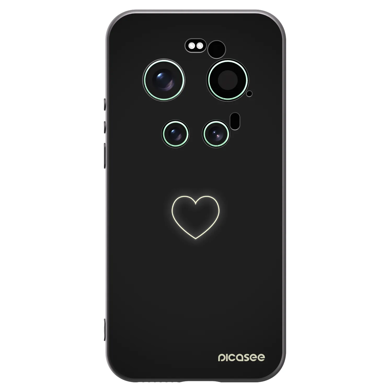Picasee Xiaomi 17 Ultra Hülle - Schwarzes Silikon - Heart