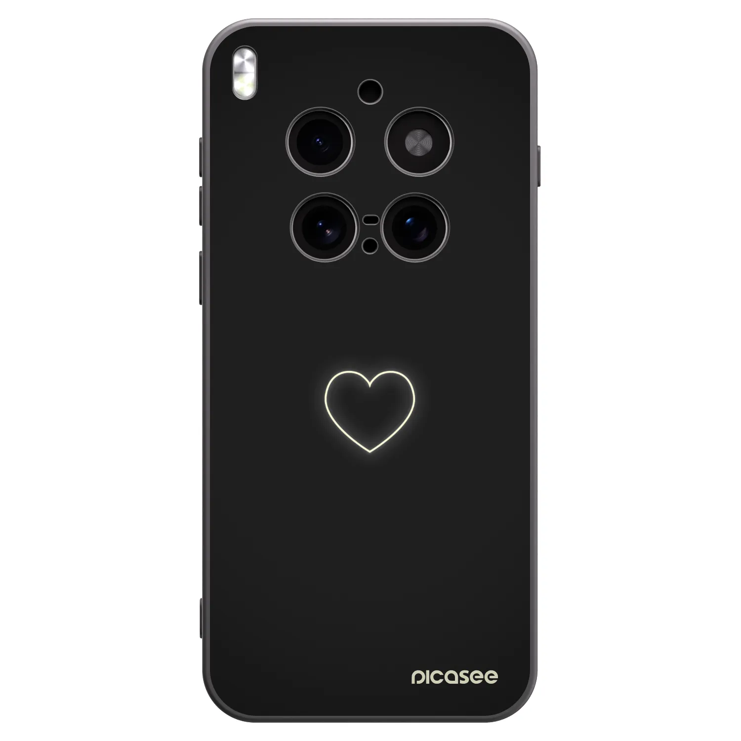 Picasee Vivo X300 Pro Hülle - Schwarzes Silikon - Heart