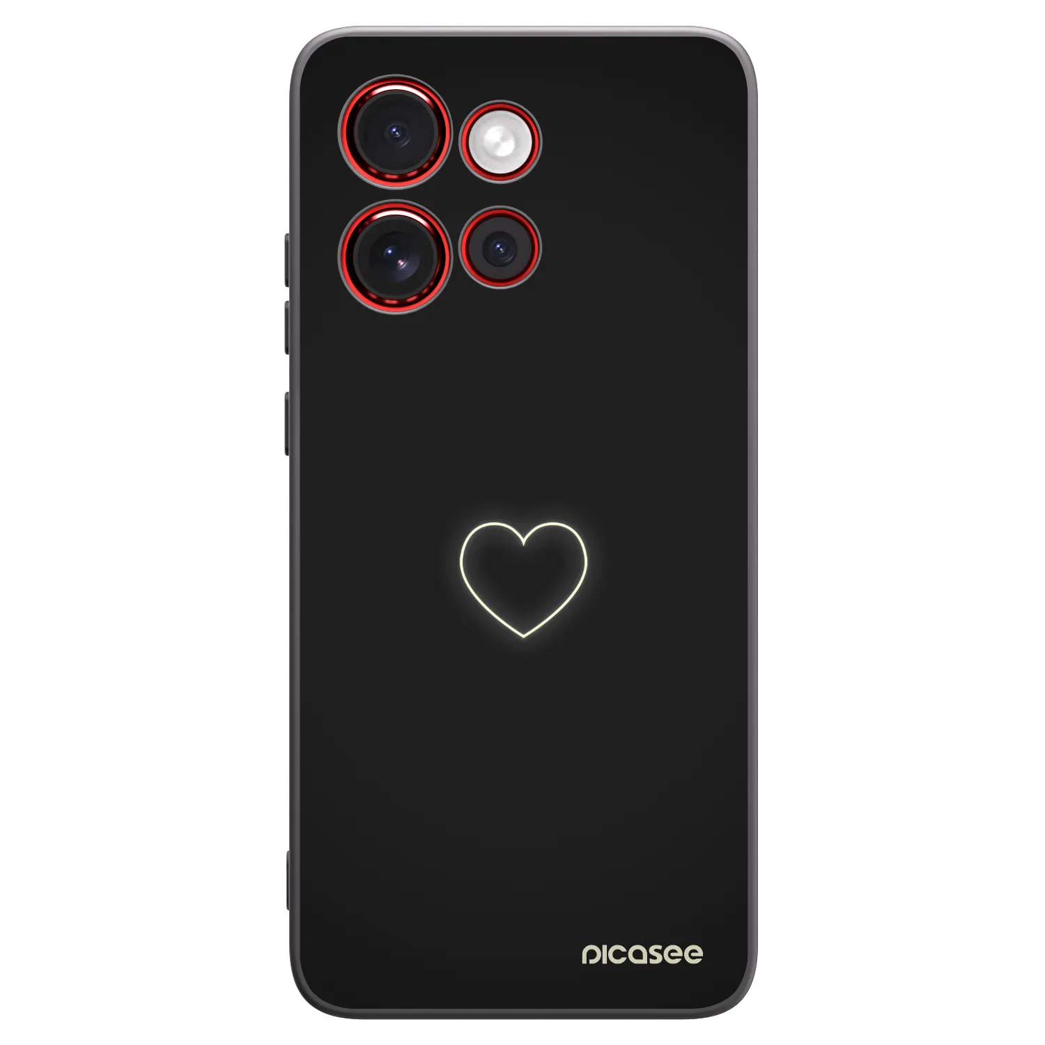 Picasee Motorola Edge 60 Neo 5G Hülle - Schwarzes Silikon - Heart