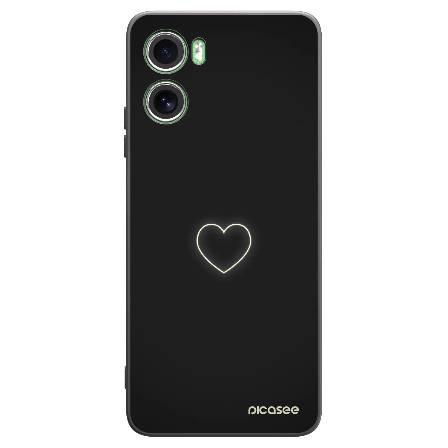 Picasee Motorola Moto G06 Hülle - Schwarzes Silikon - Heart