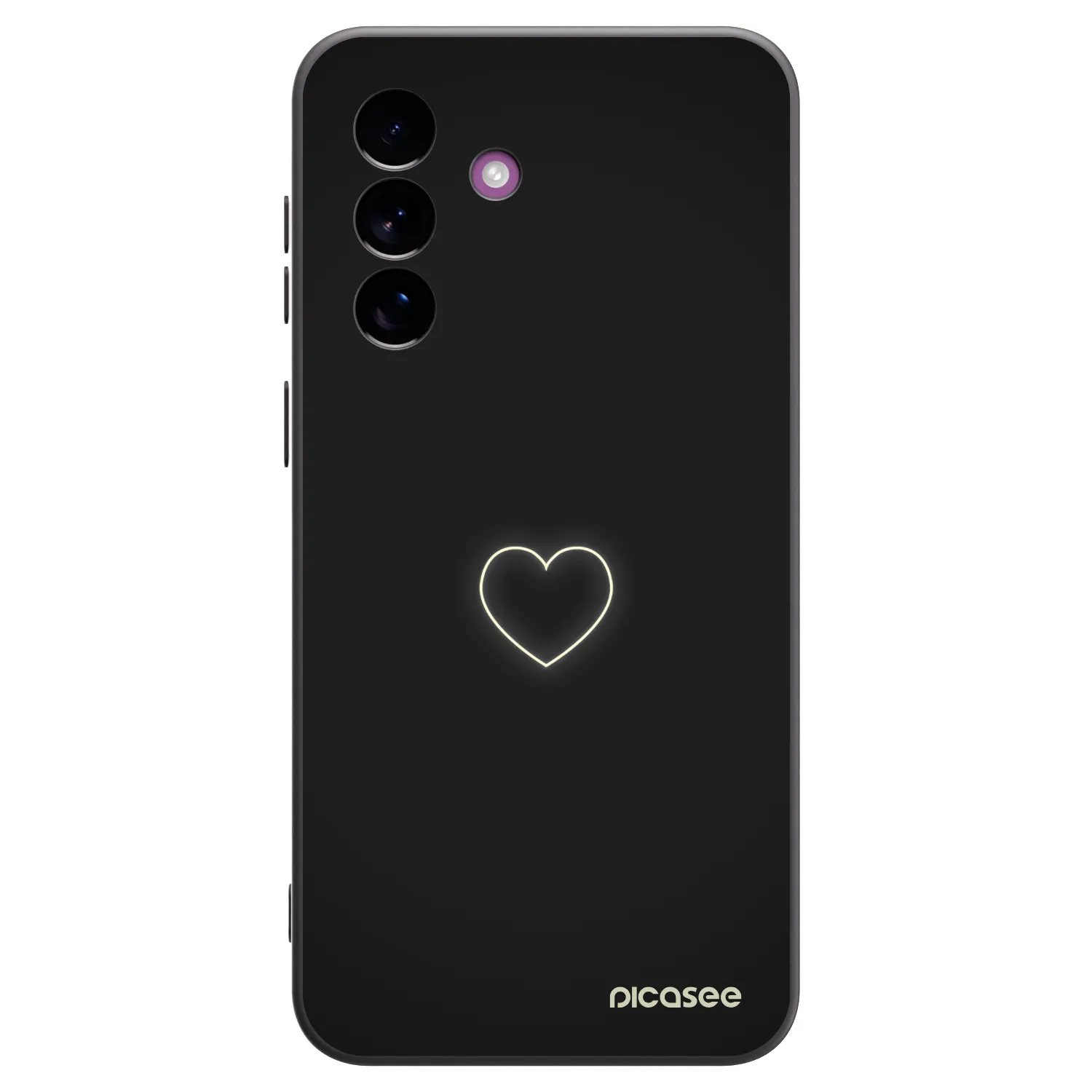 Picasee Samsung Galaxy A37 Hülle - Schwarzes Silikon - Heart