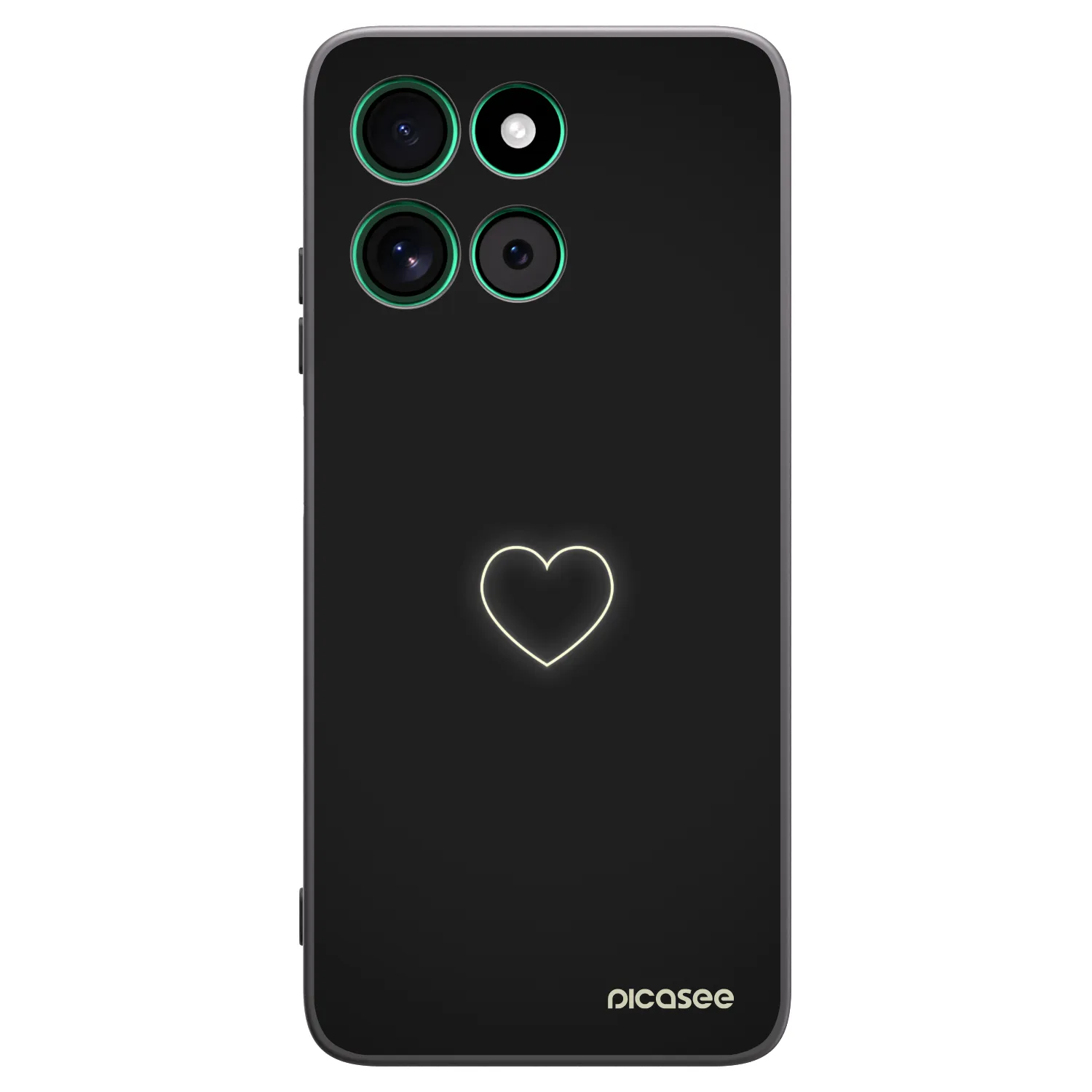 Picasee Motorola Moto G57 Power Hülle - Schwarzes Silikon - Heart
