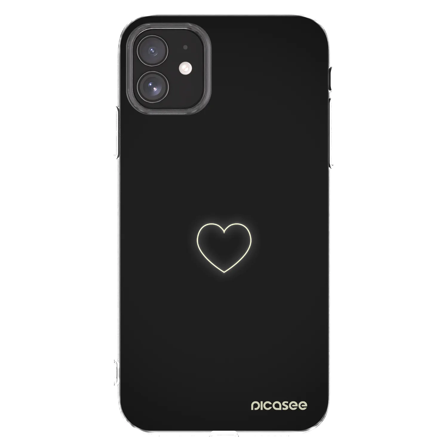 Picasee Apple iPhone 11 Hülle - Transparentes Silikon - Heart