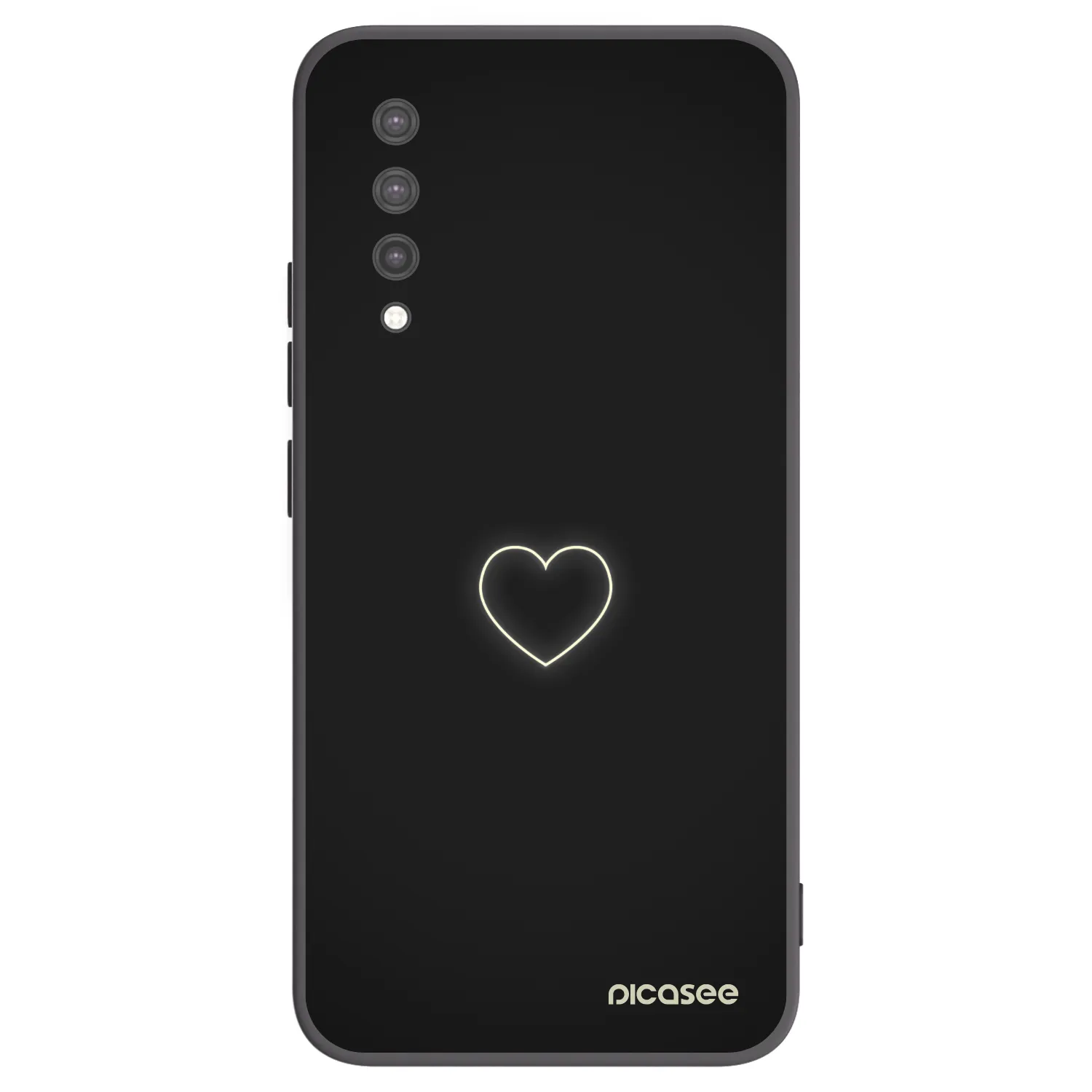 Picasee Xiaomi Mi 9 Lite Hülle - Schwarzes Silikon - Heart