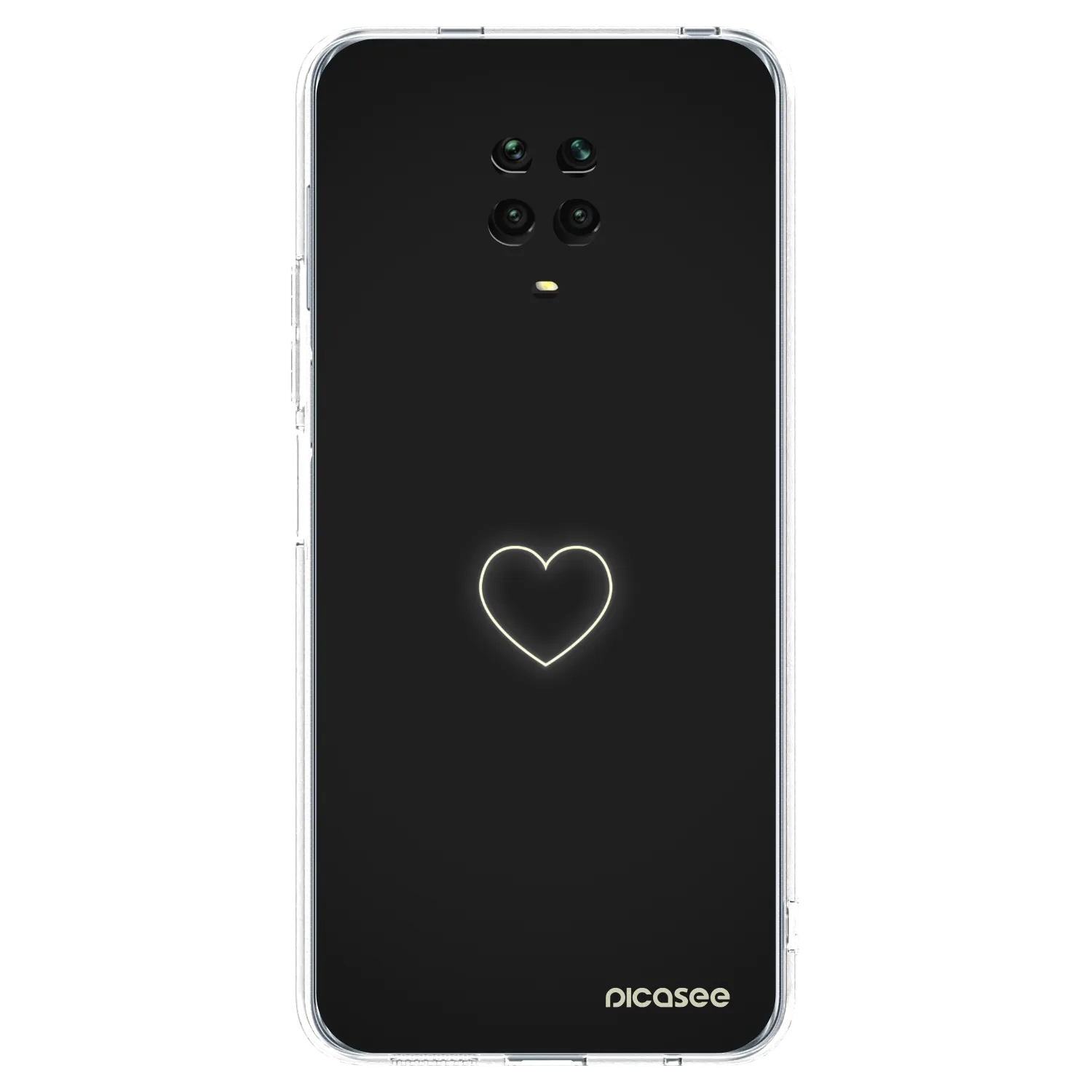 Picasee Xiaomi Redmi Note 9S Hülle - Transparentes Silikon - Heart