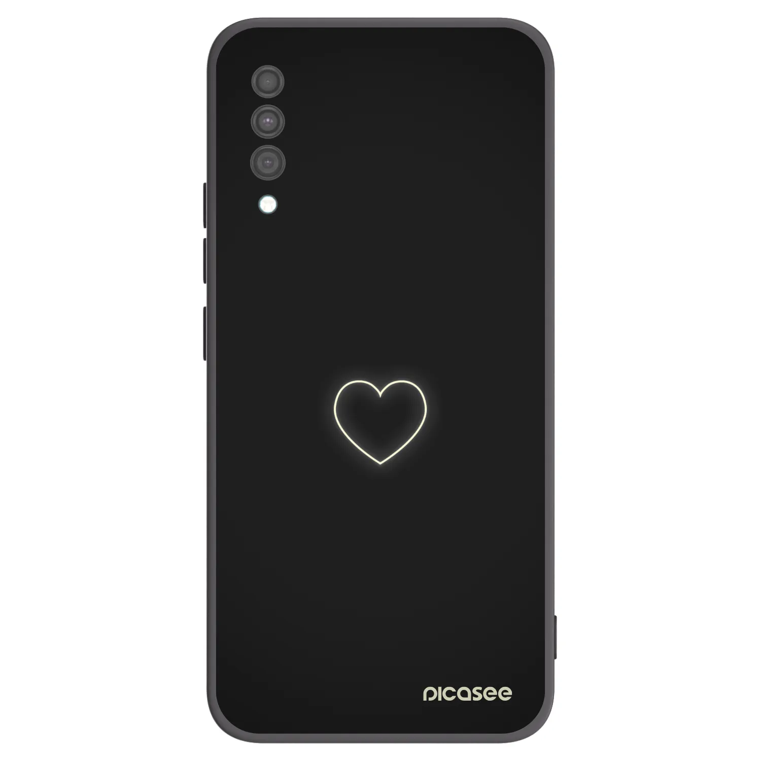 Picasee Samsung Galaxy A30s A307F Hülle - Schwarzes Silikon - Heart