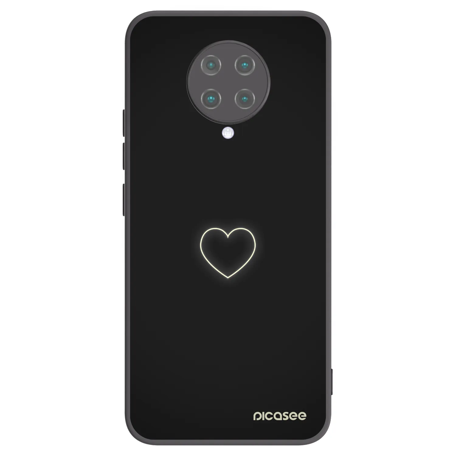 Picasee Xiaomi Poco F2 Pro Hülle - Schwarzes Silikon - Heart