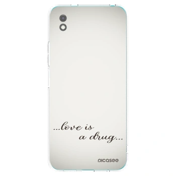 Picasee Xiaomi Redmi 9A Hülle - Schwarzes Silikon - Love is a drug