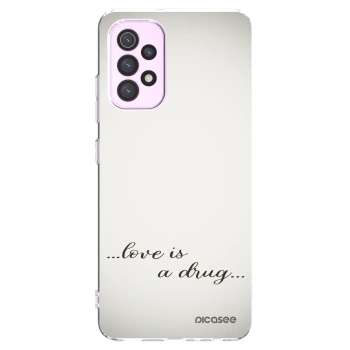 Picasee Samsung Galaxy A32 5G A326B Hülle - Transparentes Silikon - Love is a drug
