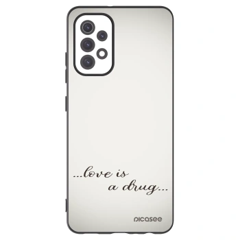 Picasee Samsung Galaxy A32 5G A326B Hülle - Schwarzes Silikon - Love is a drug