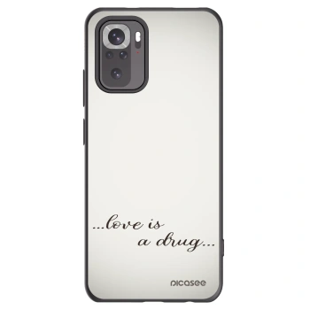 Picasee Xiaomi Redmi Note 10S Hülle - Schwarzes Silikon - Love is a drug