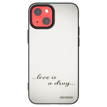 Picasee Apple iPhone 13 mini Hülle - Schwarzes Silikon - Love is a drug