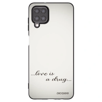 Picasee Samsung Galaxy M12 M127F Hülle - Schwarzes Silikon - Love is a drug