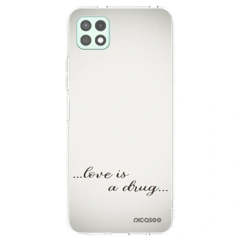 Picasee Samsung Galaxy A22 A226B 5G Hülle - Transparentes Silikon - Love is a drug