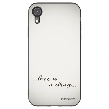 Picasee Apple iPhone XR Hülle - Schwarzes Silikon - Love is a drug