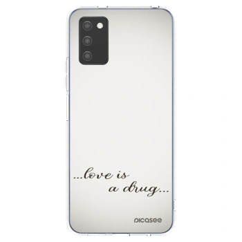 Picasee Samsung Galaxy A02s A025G Hülle - Transparentes Silikon - Love is a drug